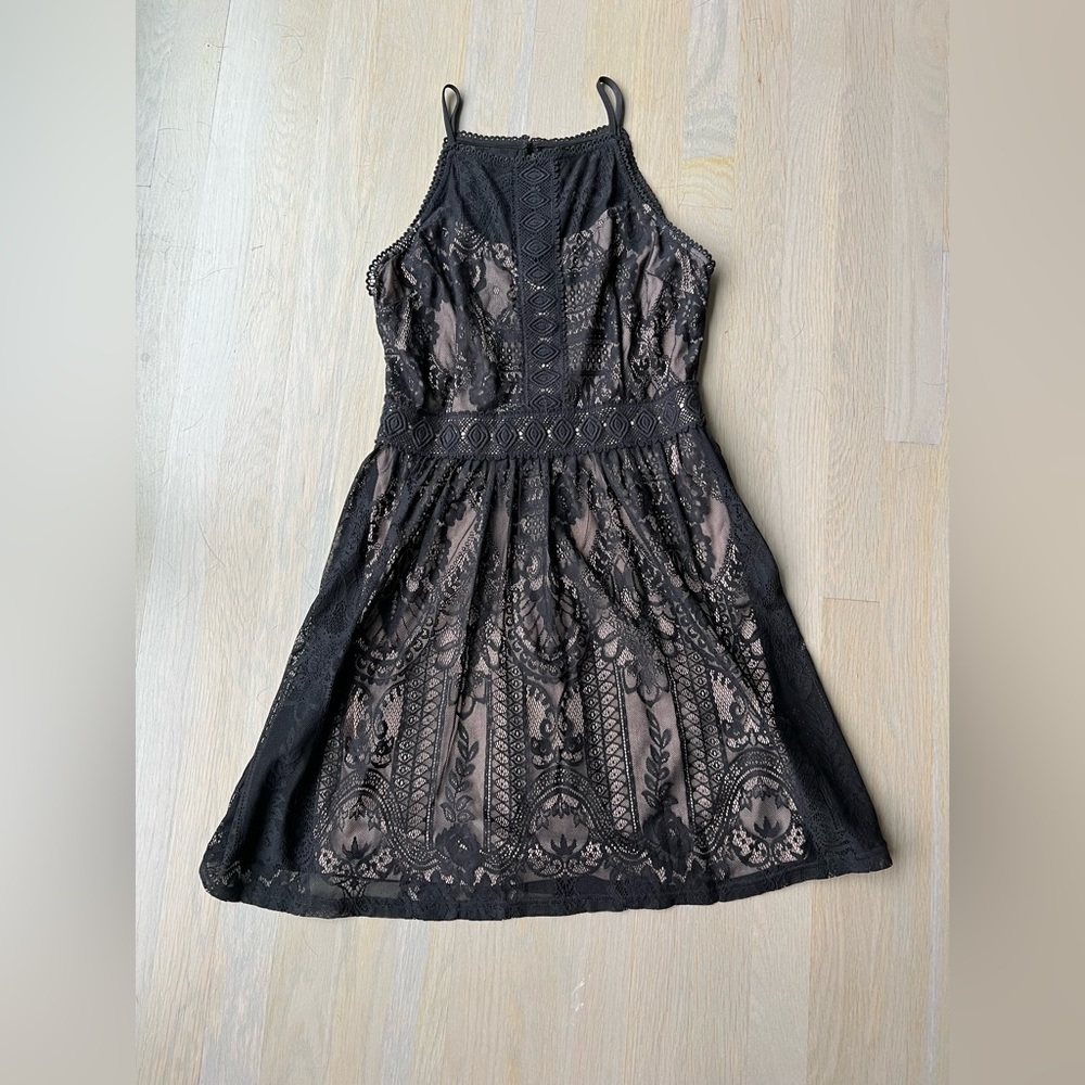 Francesca’s Black Lace Dress